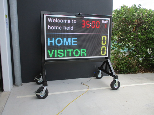LED rugby scoreboard hire at Ballymore, Brisbane